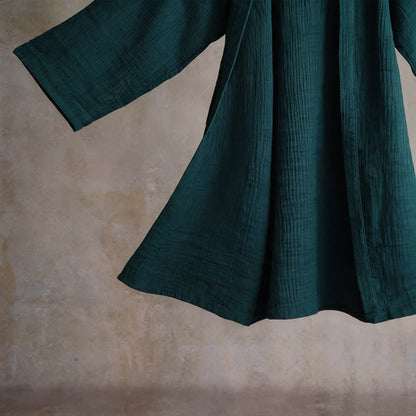 Kimono unisex in garza di cotone tinta unita - image 5