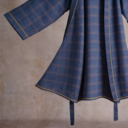 Accappatoio unisex in cotone a quadri - image 6