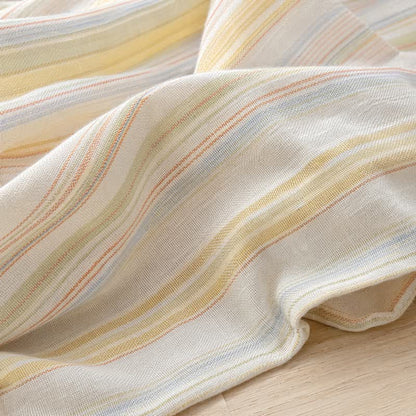 Set di biancheria da letto in cotone lavato a righe multicolore in stile nordico - image 5