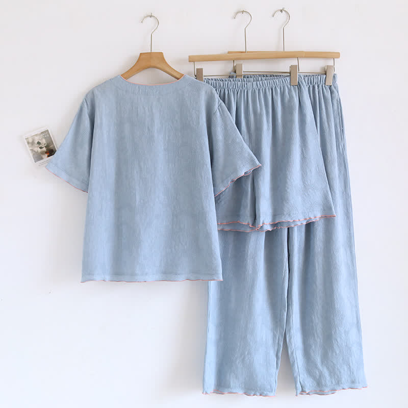 Set pigiama in cotone azzurro cielo (pezzi) - image 2