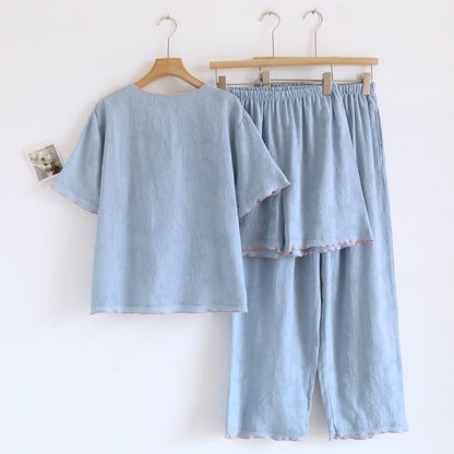 Set pigiama in cotone azzurro cielo (pezzi) - image 2