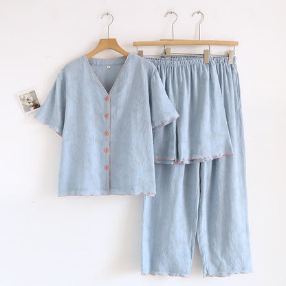 Set pigiama in cotone azzurro cielo (pezzi) - Blu - XL - image 0
