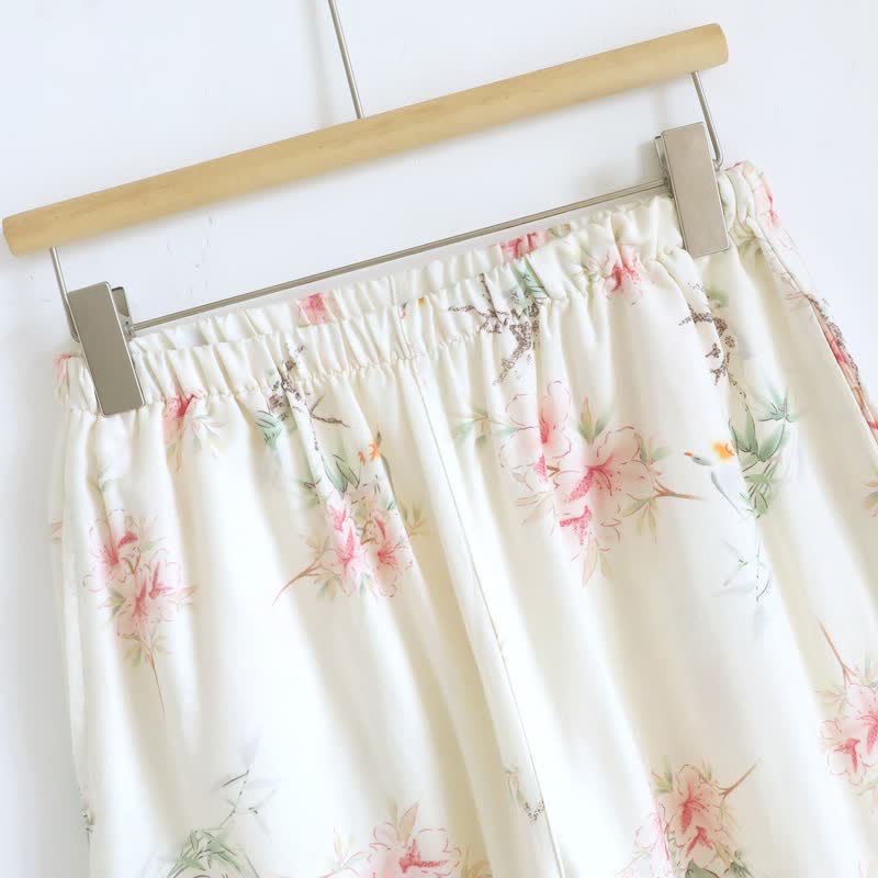 Set pigiama in cotone a maniche corte con stampa floreale (3 pezzi) - image 10