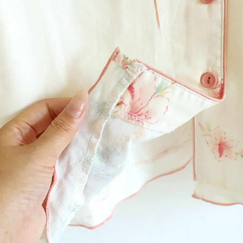 Set pigiama in cotone a maniche corte con stampa floreale (3 pezzi) - image 8