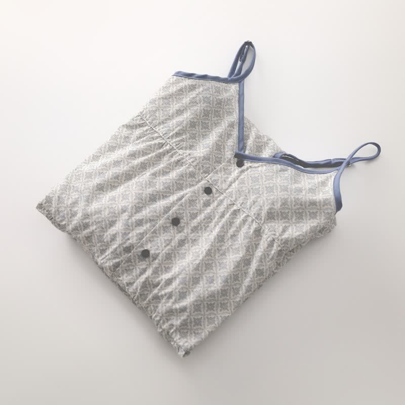 Camicia da notte da donna in cotone stampato vintage - image 3