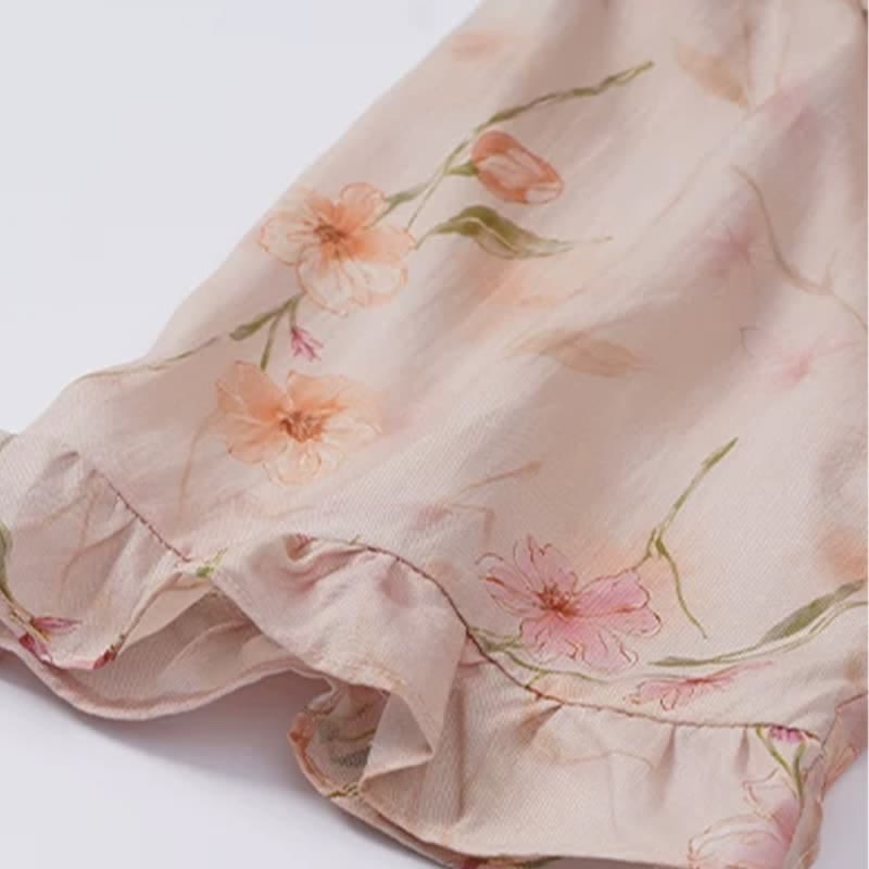 Camicia da notte floreale con maniche a volant - image 6