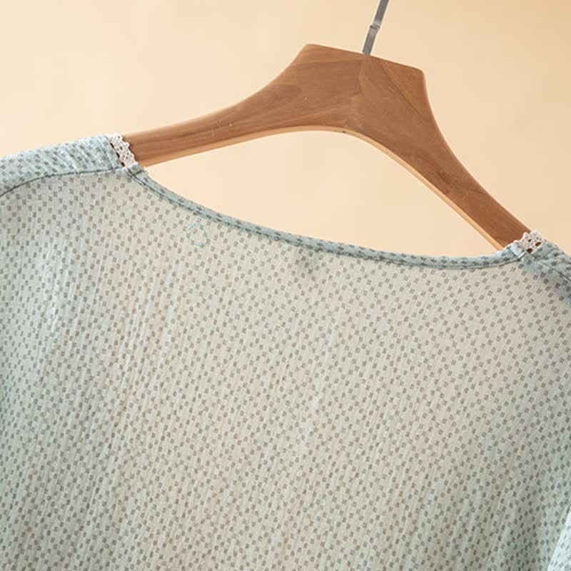 Set pigiama da donna in cotone stampato (3 pezzi) - image 9