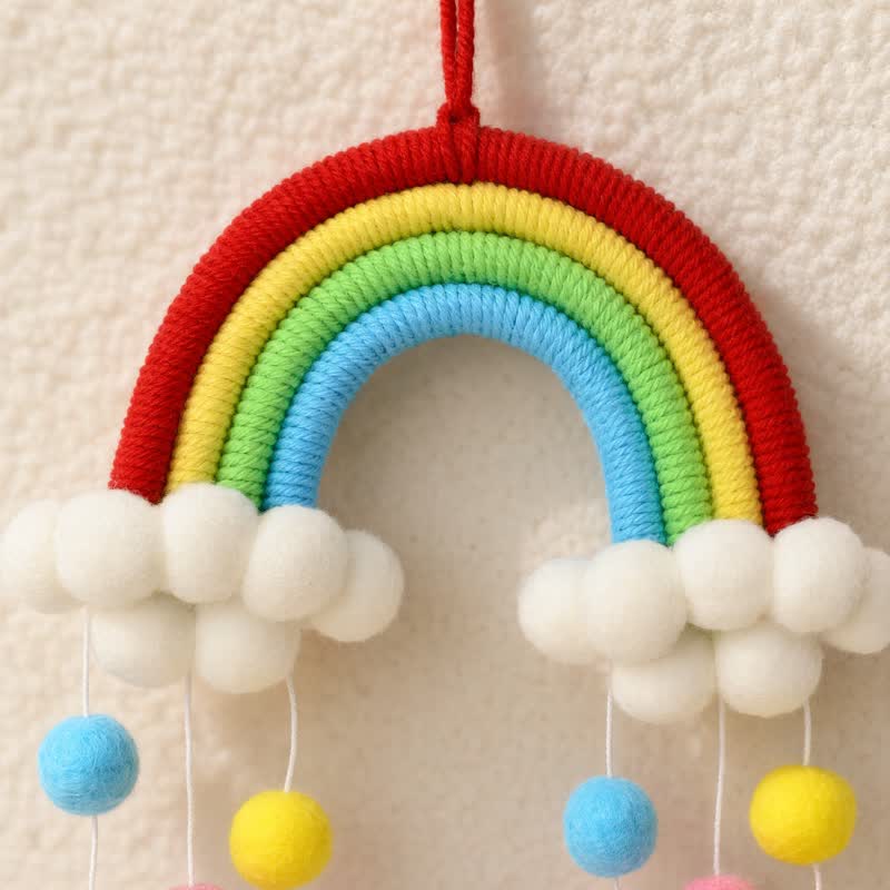 Decorazione da parete nordica arcobaleno tessuta a mano - image 5