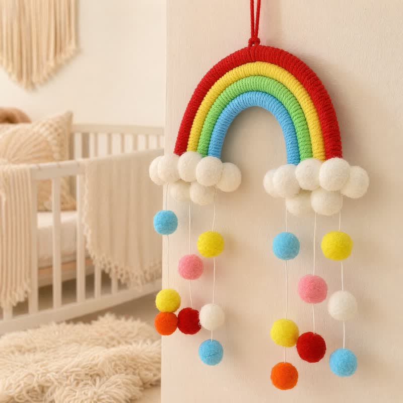 Decorazione da parete nordica arcobaleno tessuta a mano - image 4