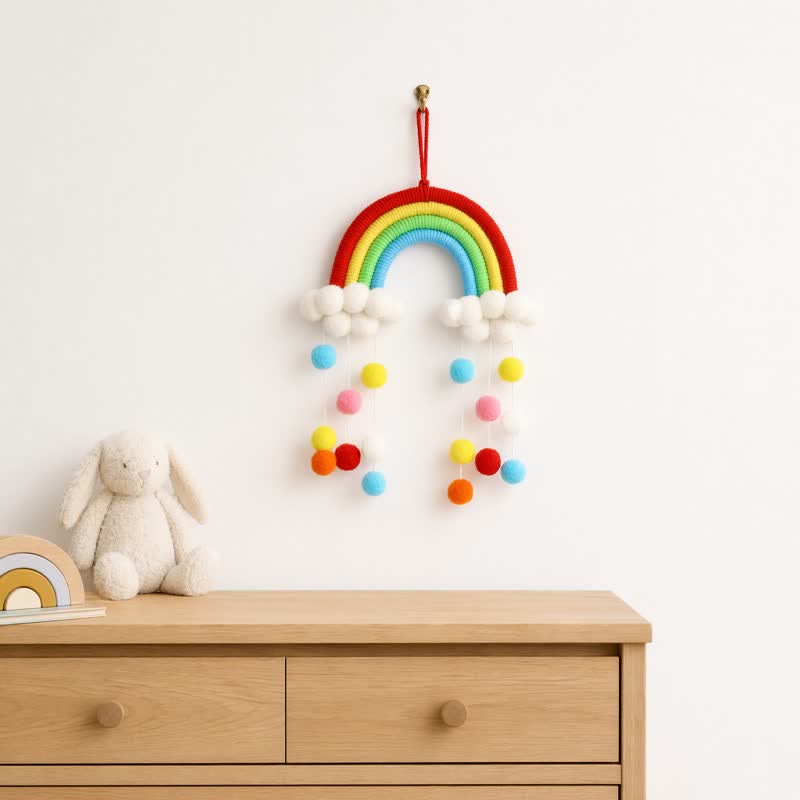 Decorazione da parete nordica arcobaleno tessuta a mano - image 2