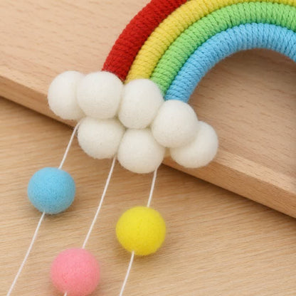Decorazione da parete nordica arcobaleno tessuta a mano - image 6