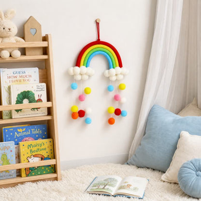 Decorazione da parete nordica arcobaleno tessuta a mano - image 1