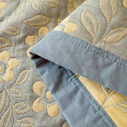 Coperta trapuntata a 3 strati in mussola di cotone con motivo floreale - image 12