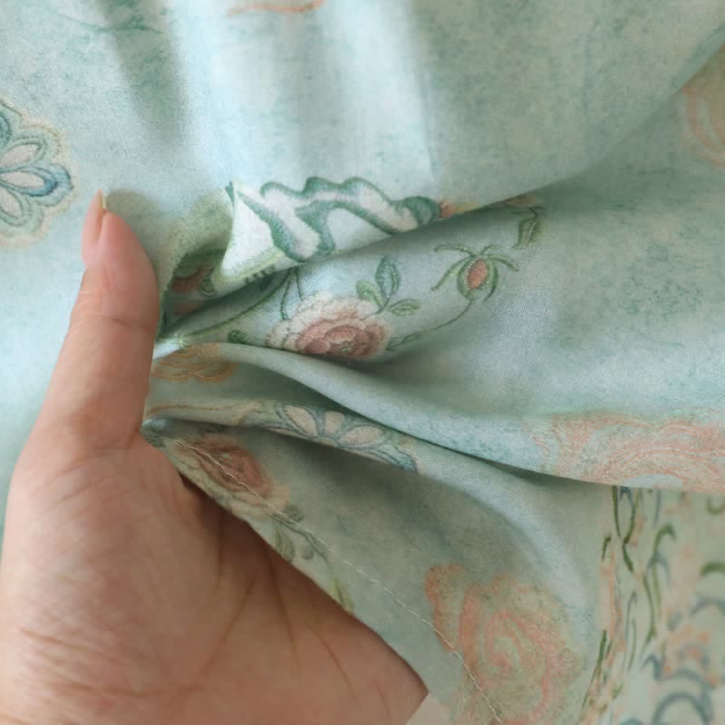 Pigiama da donna tradizionale orientale con stampa floreale - image 10