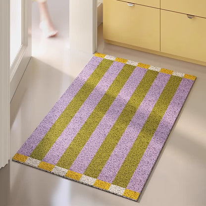 Tappeto moderno a righe per l'ingresso. - Viola e verde - 31'' × 47'' - image 6