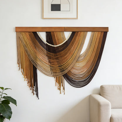 Decorazione da parete in cotone bohemien con perline - Marrone - 39,4" × 31,5" - image 3