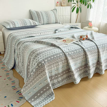 Trapunta in garza di cotone in stile Fair Isle - image 1
