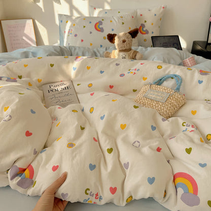 Set di biancheria da letto Rainbow Hearts Soft Touch - image 1