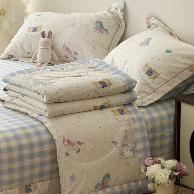 Set di biancheria da letto in puro cotone con stampa fantasiosa - image 3