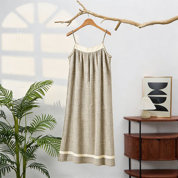 Camicia da notte vintage con stampa astratta - Beige - XL - image 0