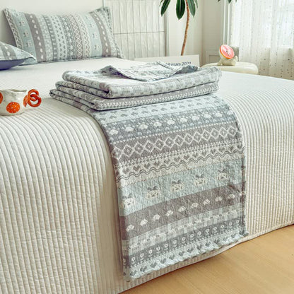 Trapunta in garza di cotone in stile Fair Isle - image 3