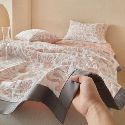 Set di trapunte reversibili con motivo "Vita dell'Oceano Rosa" - image 14
