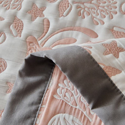 Set di trapunte reversibili con motivo "Vita dell'Oceano Rosa" - image 17