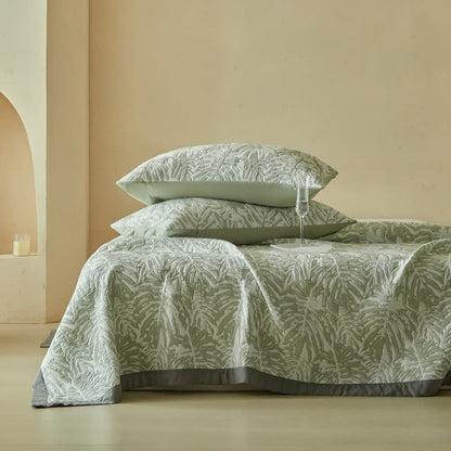 Set di trapunte reversibili con motivo a foglie di palma tropicali - image 10