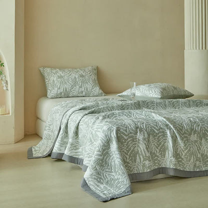 Set di trapunte reversibili con motivo a foglie di palma tropicali - image 8