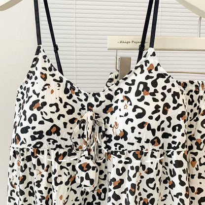 Abito da casa con stampa leopardata e nappe - image 8