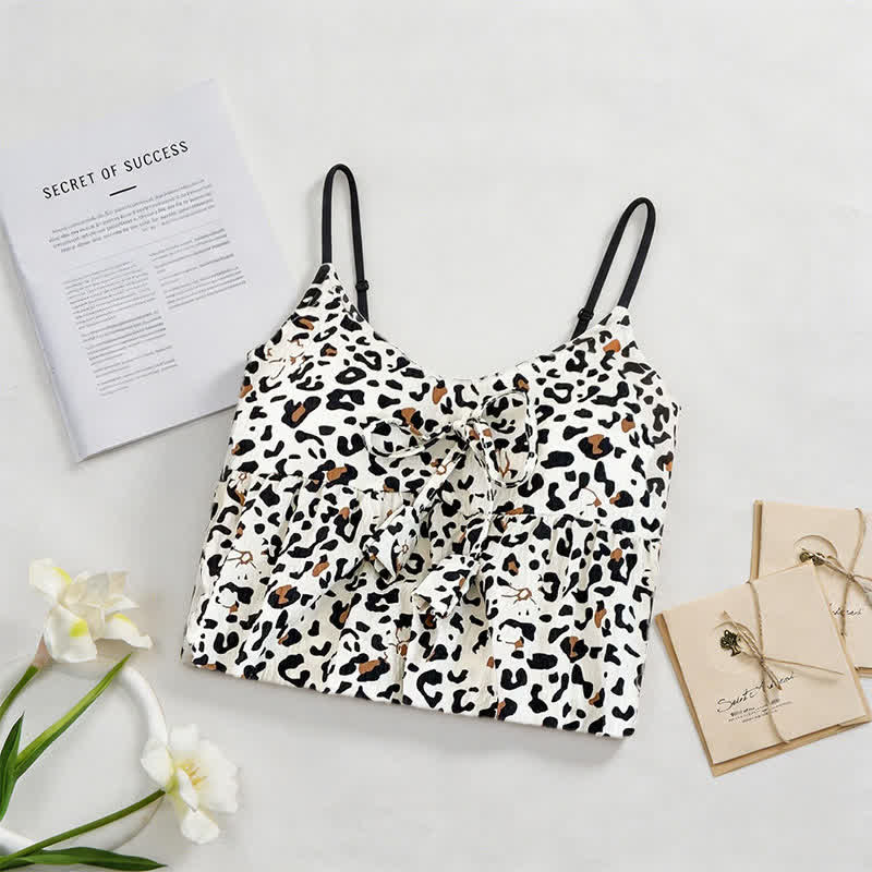 Abito da casa con stampa leopardata e nappe - image 1