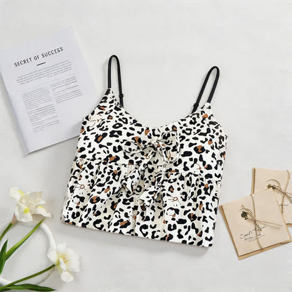 Abito da casa con stampa leopardata e nappe - image 1