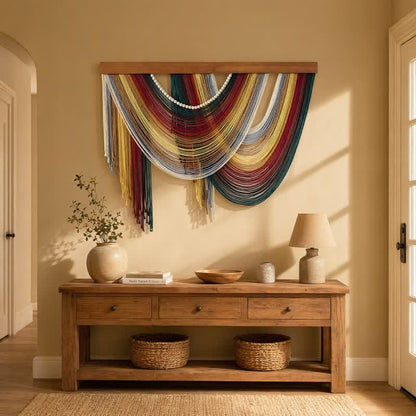 Decorazione da parete in cotone bohemien con perline - image 1