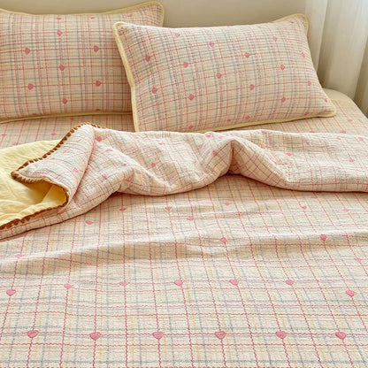 Set di biancheria da letto trapuntata in poliestere color beige Sweetheart - image 2