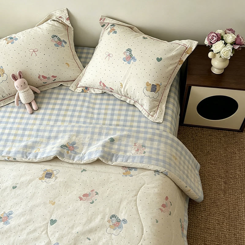 Set di biancheria da letto in puro cotone con stampa fantasiosa - image 1