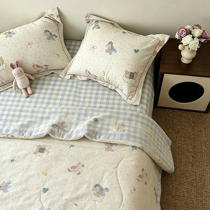 Set di biancheria da letto in puro cotone con stampa fantasiosa - image 1