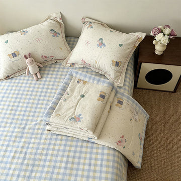 Set di biancheria da letto in puro cotone con stampa fantasiosa - Colorato - Matrimoniale - Set di biancheria da letto - image 0