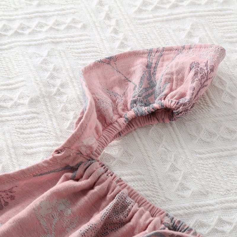 Camicia da notte in cotone con spalline a volant in bambù - image 3