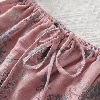 Camicia da notte in cotone con spalline a volant in bambù - image 4