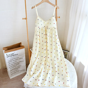 Abito da casa romantico con stampa floreale a piccoli fiori - Bianco - XL - image 0