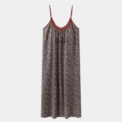 Camicia da notte in cotone con stampa leopardata - image 8