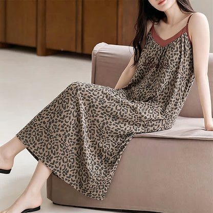 Camicia da notte in cotone con stampa leopardata - image 5