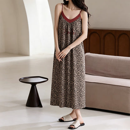 Camicia da notte in cotone con stampa leopardata - image 4