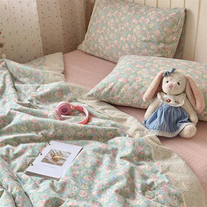 Set di biancheria da letto in cotone con motivo floreale Lace Dream - image 2