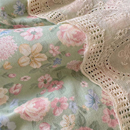 Set di biancheria da letto in cotone con motivo floreale Lace Dream - image 3
