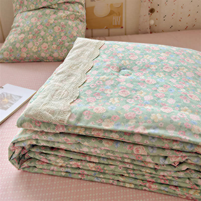 Set di biancheria da letto in cotone con motivo floreale Lace Dream - image 0