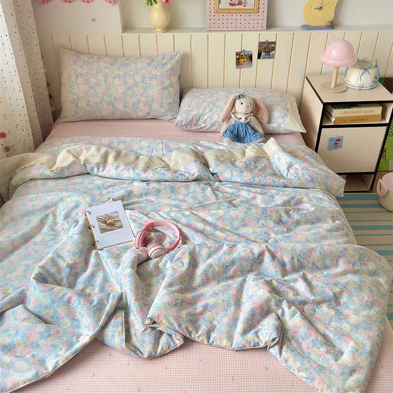Set di biancheria da letto in cotone Lace Romance - Colorato - Matrimoniale - Set di biancheria da letto - image 1