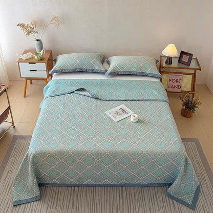 Trapunta/copriletto a 3 strati in garza di cotone jacquard - image 3