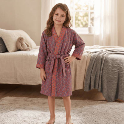 Kimono da bambino in cotone con motivo geometrico vintage - image 1