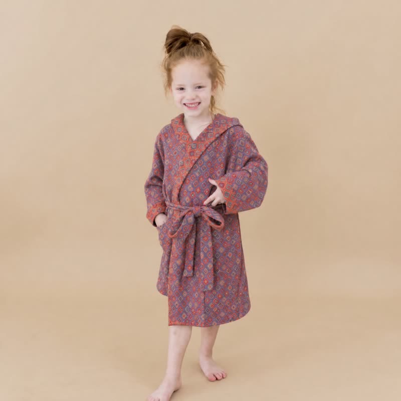 Kimono da bambino in cotone con motivo geometrico vintage - image 2
